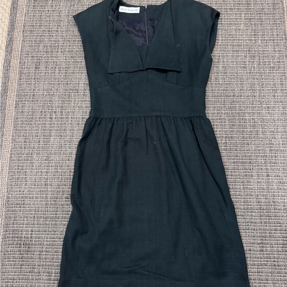 Vintage Adele Simpson Women's Black Cotton Dress